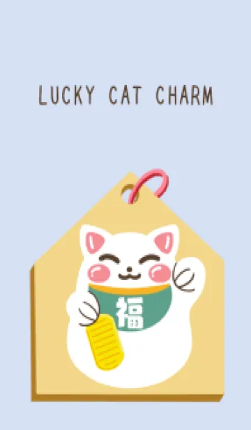 [LINE着せ替え] 開運！招き猫絵馬/ブルーグレイの画像1