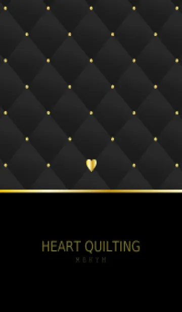 [LINE着せ替え] HEART QUILTING - GRAY BLACK 17の画像1
