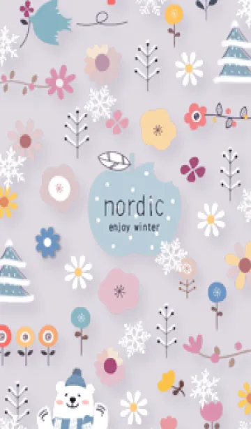 [LINE着せ替え] violet♡雪と花日和04_1の画像1