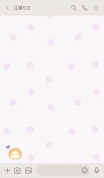 [LINE着せ替え] ハリネズミ トースト -ブルーベリー-ドットの画像2