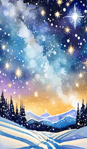 [LINE着せ替え] 優美な冬の風景の着せかえ(Winter-1409)の画像1