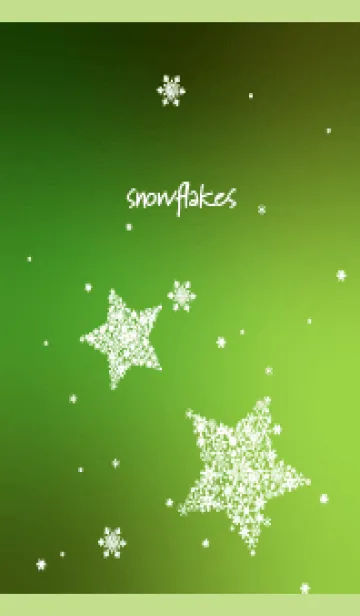 雪の結晶の星 モスグリーン色の着せ替えメイン画像