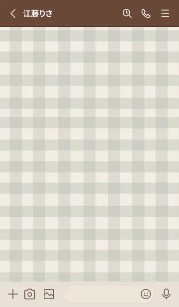 [LINE着せ替え] いちご×チェック柄 (kusumigreen)の画像2