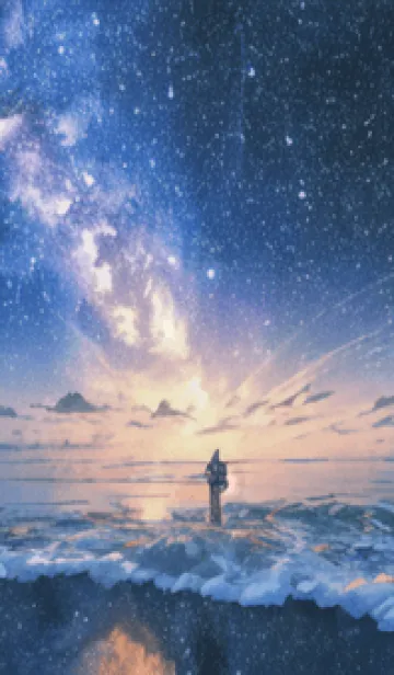 [LINE着せ替え] 銀河の冬空 #MX08。の画像1