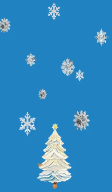 [LINE着せ替え] blue 白いクリスマスの画像1