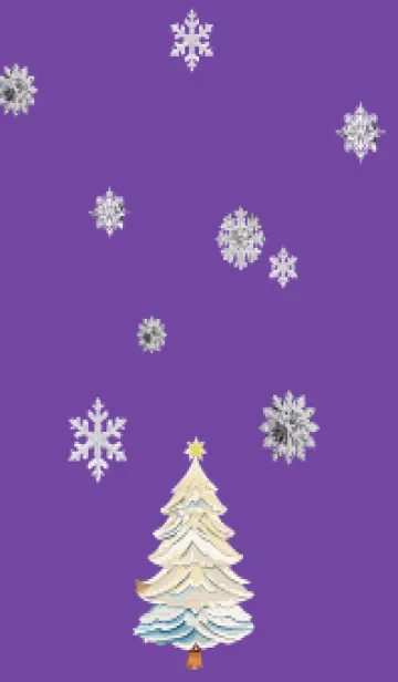 [LINE着せ替え] purple 白いクリスマスの画像1