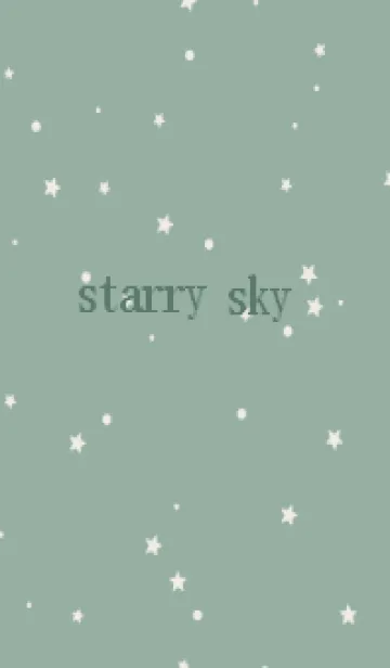 [LINE着せ替え] starry sky_greenbeigeの画像1