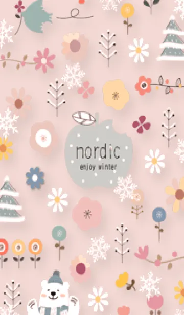 [LINE着せ替え] babypink♡雪と花日和09_1の画像1