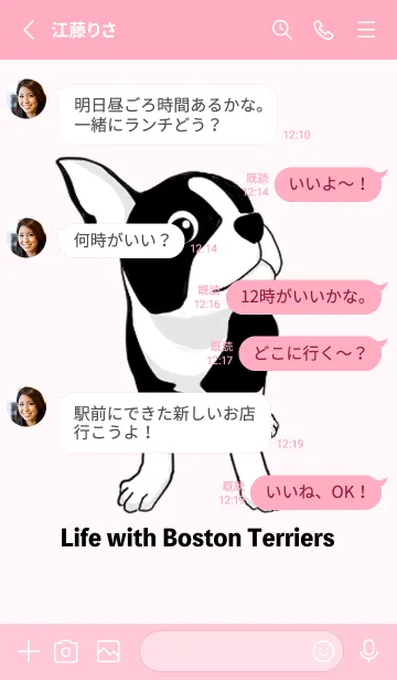 [LINE着せ替え] Life with Boston Terriersの画像3