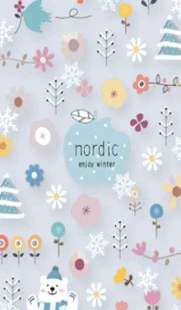 [LINE着せ替え] blue♡雪と花日和15_1の画像1