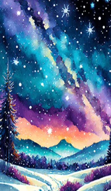 [LINE着せ替え] 優美な冬の風景の着せかえ(Winter-1491)の画像1