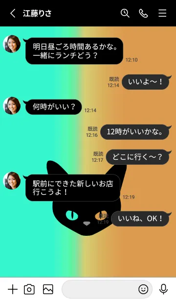 [LINE着せ替え] ブラック キャット 243の画像3