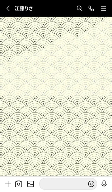 [LINE着せ替え] 和音 青海波&fermata  オフブラックの画像2