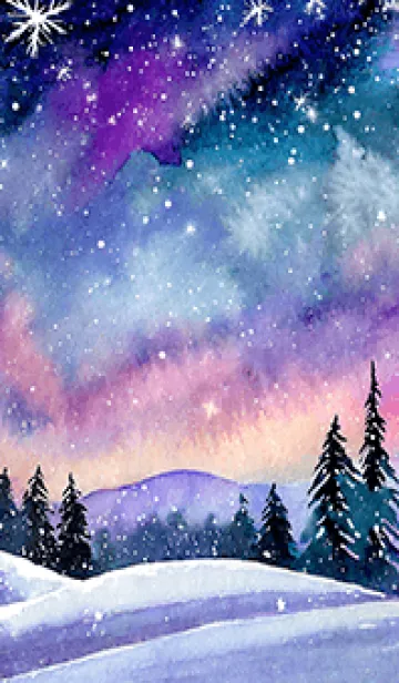 [LINE着せ替え] 優美な冬の風景の着せかえ(Winter-1496)の画像1