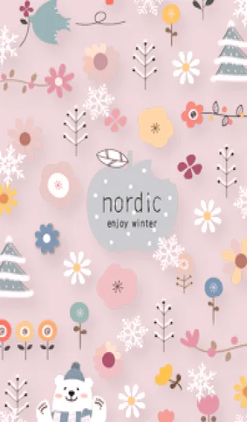 [LINE着せ替え] pink♡雪と花日和10_1の画像1
