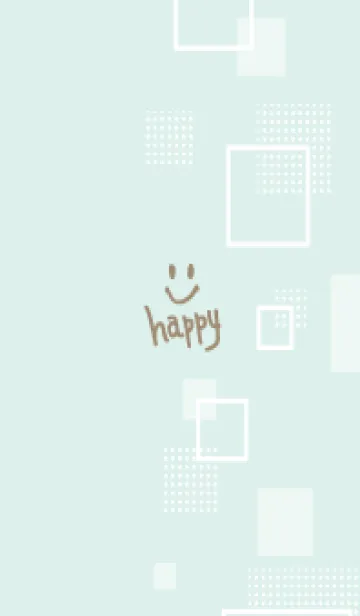 [LINE着せ替え] おしゃれ 四角 白12の画像1