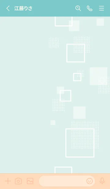 [LINE着せ替え] おしゃれ 四角 白12の画像2