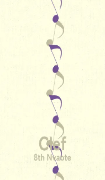 [LINE着せ替え] 八分音符1 江戸紫の画像1