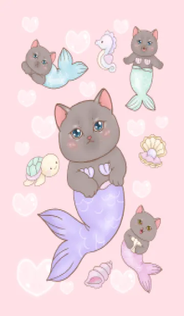[LINE着せ替え] Cat mermaid Mercat 21の画像1