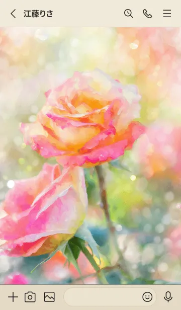 [LINE着せ替え] 薔薇(バラ)の花の着せかえ(R1489)の画像2