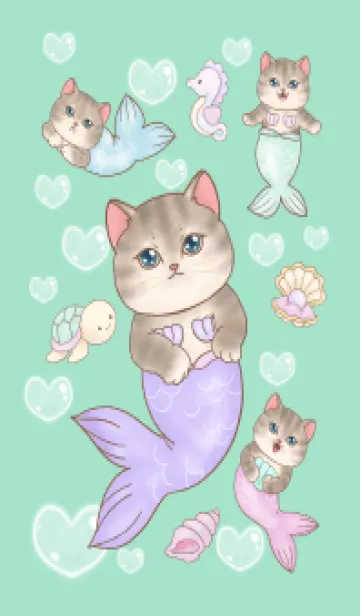 Cat mermaid Mercat 29の着せ替えメイン画像