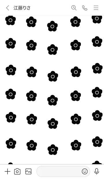 [LINE着せ替え] pattern_flower (white)の画像2