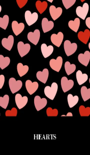 [LINE着せ替え] black ハートがいっぱいの画像1
