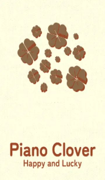 [LINE着せ替え] Piano clover ブリックレッドの画像1