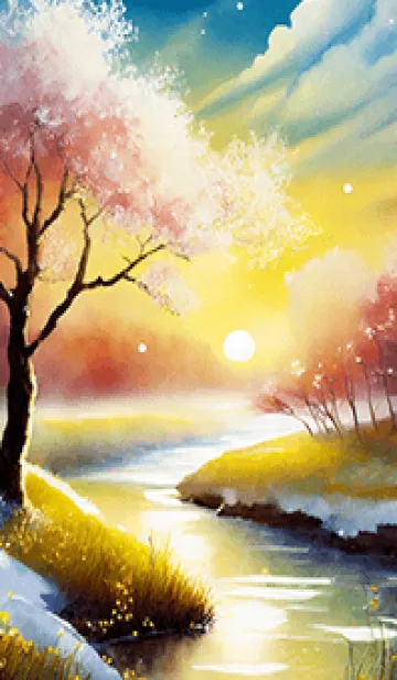 [LINE着せ替え] 優美な冬の風景の着せかえ(Winter-1510)の画像1