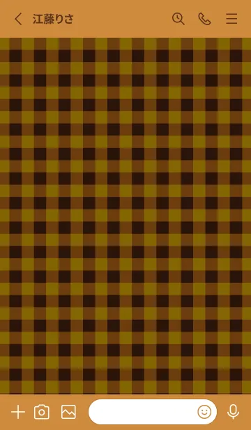 [LINE着せ替え] ハート ギンガムチェック 131の画像2