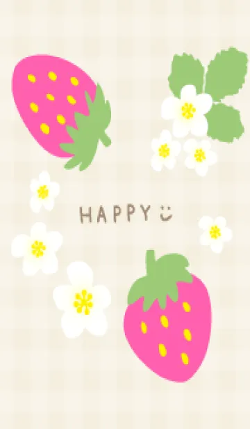 [LINE着せ替え] 苺と花24の画像1