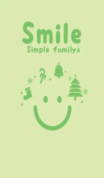 [LINE着せ替え] スマイル＆Xmasツリー Pale fresh greenの画像1