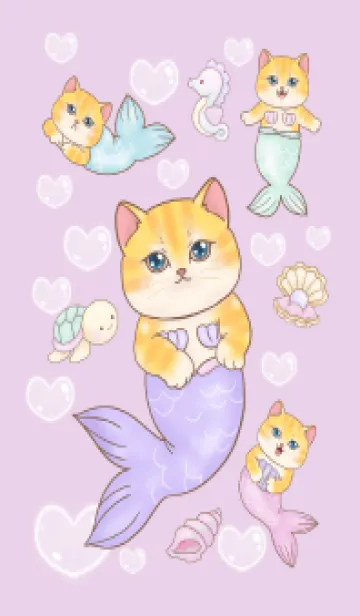 [LINE着せ替え] Cat mermaid Mercat 18の画像1