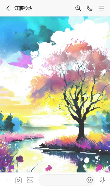 [LINE着せ替え] 優美な冬の風景の着せかえ(Winter-1513)の画像2