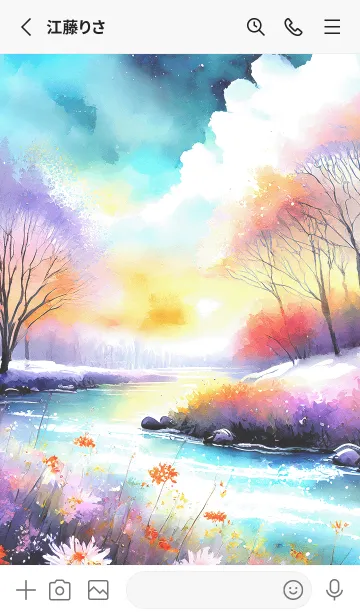 [LINE着せ替え] 優美な冬の風景の着せかえ(Winter-1512)の画像2