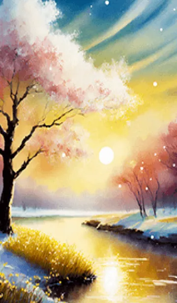 [LINE着せ替え] 優美な冬の風景の着せかえ(Winter-1514)の画像1