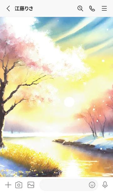 [LINE着せ替え] 優美な冬の風景の着せかえ(Winter-1514)の画像2