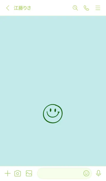 [LINE着せ替え] シンプル ミニ スマイル 95の画像2