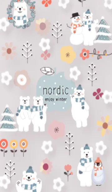 [LINE着せ替え] Greige♡花が舞う02_1の画像1