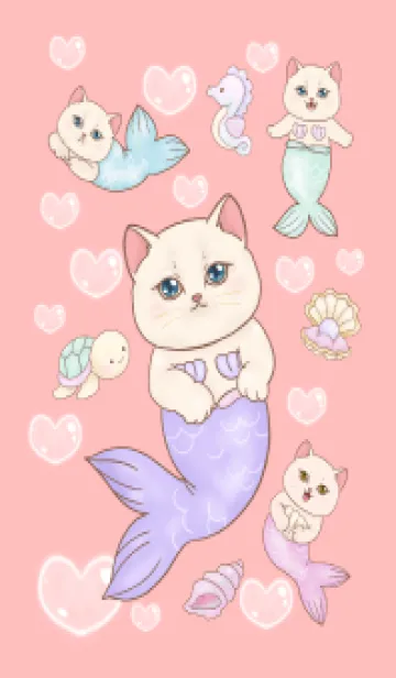 [LINE着せ替え] Cat mermaid Mercat 8の画像1