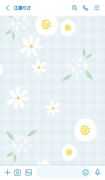 [LINE着せ替え] 大人可愛い白い花30の画像2