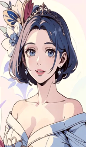 [LINE着せ替え] 美しいショートヘアのプリンセスの画像1