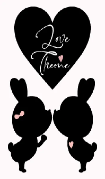 [LINE着せ替え] LOVE THEME Black & Pink.56の画像1