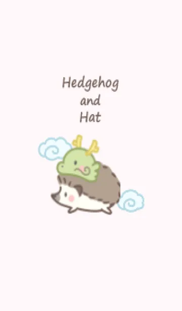 [LINE着せ替え] ハリネズミと帽子 -辰- ピンクの画像1