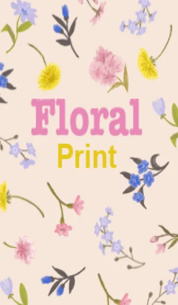[LINE着せ替え] Floral Print (pink)の画像1