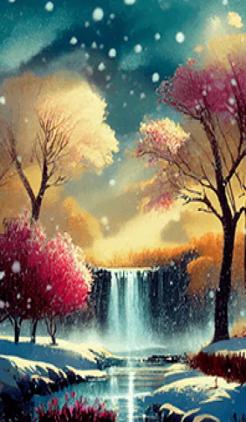 [LINE着せ替え] 優美な冬の風景の着せかえ(Winter-1530)の画像1