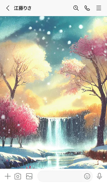 [LINE着せ替え] 優美な冬の風景の着せかえ(Winter-1530)の画像2