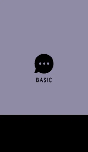 [LINE着せ替え] Simple&Basic  ブラック×ラベンダーの画像1