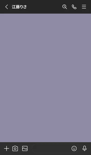 [LINE着せ替え] Simple&Basic  ブラック×ラベンダーの画像2