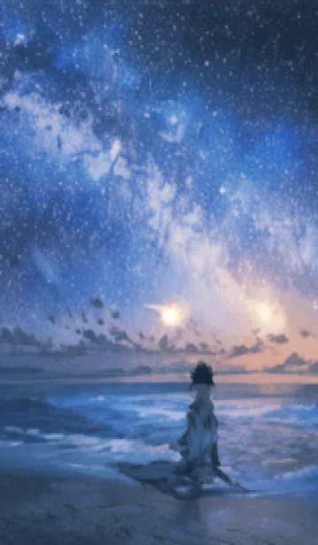 [LINE着せ替え] 銀河の冬空 #MaA27。の画像1